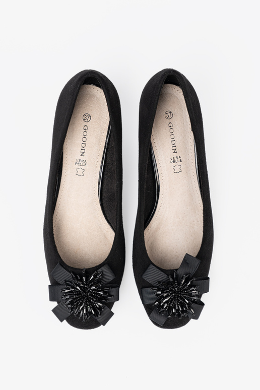 couleur noire talons hauts z ozdobnym kÀiatem