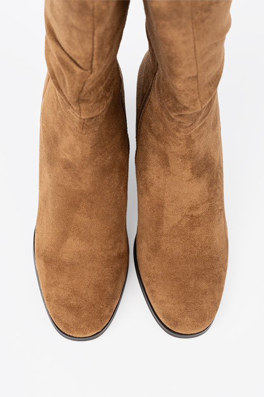 couleur caramel chaussures avec un haut à volants i obcasem