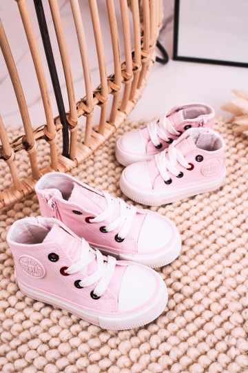 Kinderschoenen met zool met ritssluitingen BIG STAR HH374191 roze 2