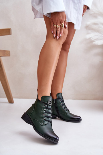 Faible Bottes réchauffer Au Château avec des ornements couleur verte Nevalia 2