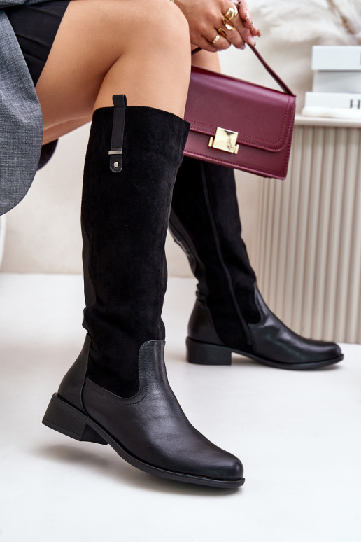 Feminin sich Zuarm laufen Stiefel Gegen die Straße Zum Schloss schZuarze Farbe Ivasira