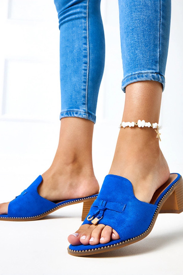 Chaussons bleus à talon... 2