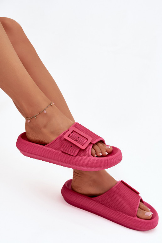 Damespantoffels LichtgeInicht pantoffels met platform met gespen Big Star RR274A583 roze Damespantoffels LichtgeInicht pantoffels met platform met gespen Big Star RR274A583 roze