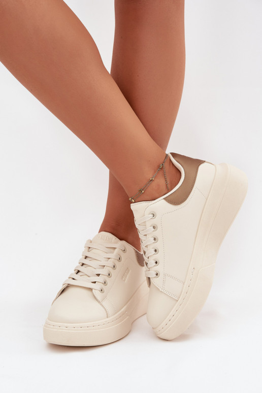 Sneakers model schoenen Dames met platform Big Star SS274246 ivoor