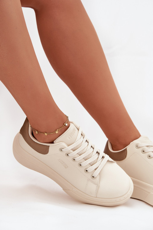 Sneakers model schoenen Dames met platform Big Star SS274246 ivoor