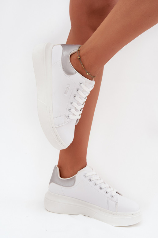 Sneakers model schoenen Dames met platform Big Star SS274245 INit-zilvere kleur