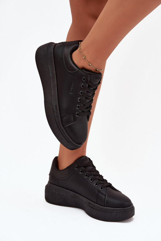 Chaussures modèle baskets Féminin avec une plateforme Big Star SS274244 couleur noire