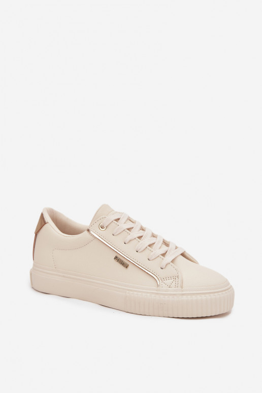 Féminin Chaussures modèle baskets en cuir écologique Big Star SS274027 beige-couleur dorée Féminin Chaussures modèle baskets en cuir écologique Big Star SS274027 beige-couleur dorée