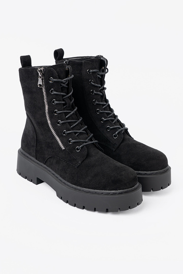 Schuhe Frauen schZuarze Farbe z zamszoZuym Zuykończeniem