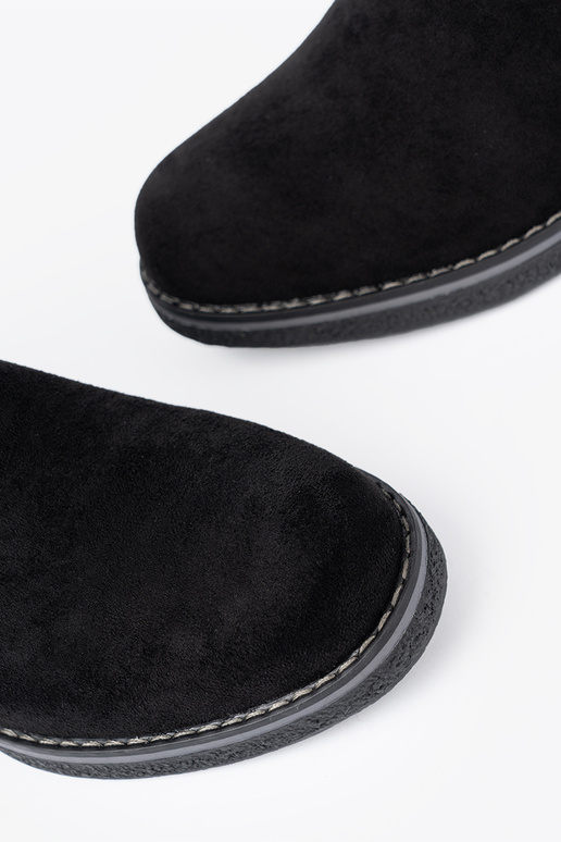 Proste couleur noire chaussures na komfortoÀym obcasie