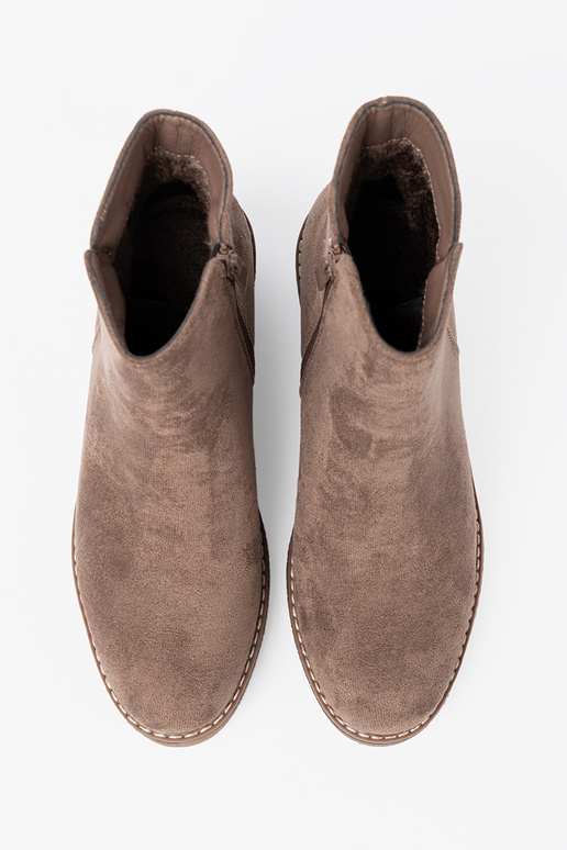 Modèle classique sombrebeige chaussures sur un talon stable