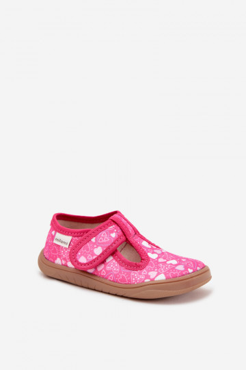 Slippers Barefoot Kinderen met hartjes met zelfklevende bevestigingsmiddelen Milami roze Talirae