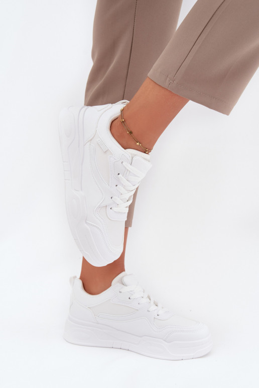 Chaussures modèle baskets Féminin avec une plateforme Big Star SS274590 HI-POLY SYSTEM couleur blanche Chaussures modèle baskets Féminin avec une plateforme Big Star SS274590 HI-POLY SYSTEM couleur blanche