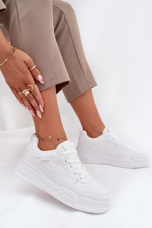 Chaussures modèle baskets Féminin avec une plateforme Big Star SS274590 HI-POLY SYSTEM couleur blanche Chaussures modèle baskets Féminin avec une plateforme Big Star SS274590 HI-POLY SYSTEM couleur blanche