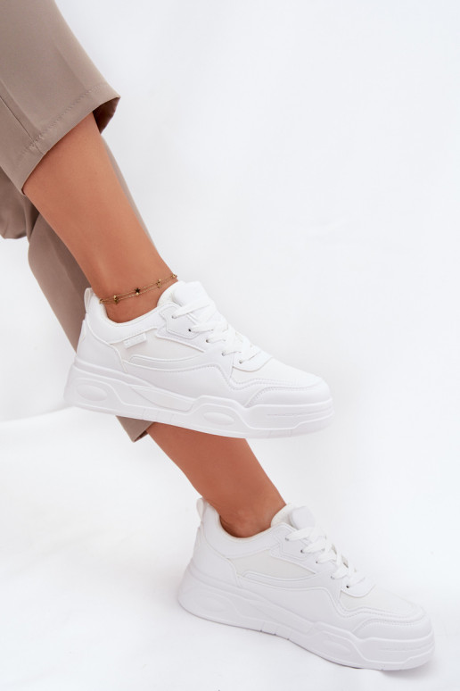 Chaussures modèle baskets Féminin avec une plateforme Big Star SS274590 HI-POLY SYSTEM couleur blanche Chaussures modèle baskets Féminin avec une plateforme Big Star SS274590 HI-POLY SYSTEM couleur blanche