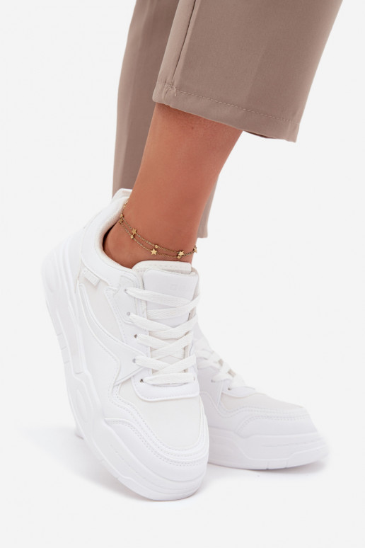 Chaussures modèle baskets Féminin avec une plateforme Big Star SS274590 HI-POLY SYSTEM couleur blanche Chaussures modèle baskets Féminin avec une plateforme Big Star SS274590 HI-POLY SYSTEM couleur blanche