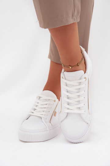 Dames Sneakers model schoenen van ecoleer Big Star SS274026 INit-gouden kleur 2