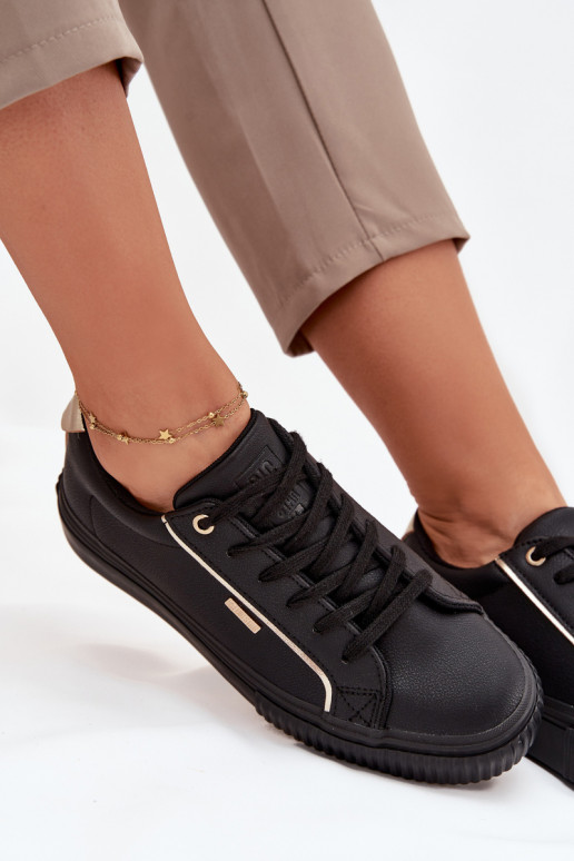 Dames Sneakers model schoenen van ecoleer Big Star SS274025 ZInart en-gouden kleur Dames Sneakers model schoenen van ecoleer Big Star SS274025 ZInart en-gouden kleur