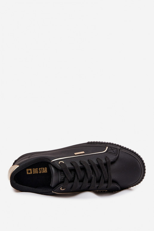 Dames Sneakers model schoenen van ecoleer Big Star SS274025 ZInart en-gouden kleur Dames Sneakers model schoenen van ecoleer Big Star SS274025 ZInart en-gouden kleur
