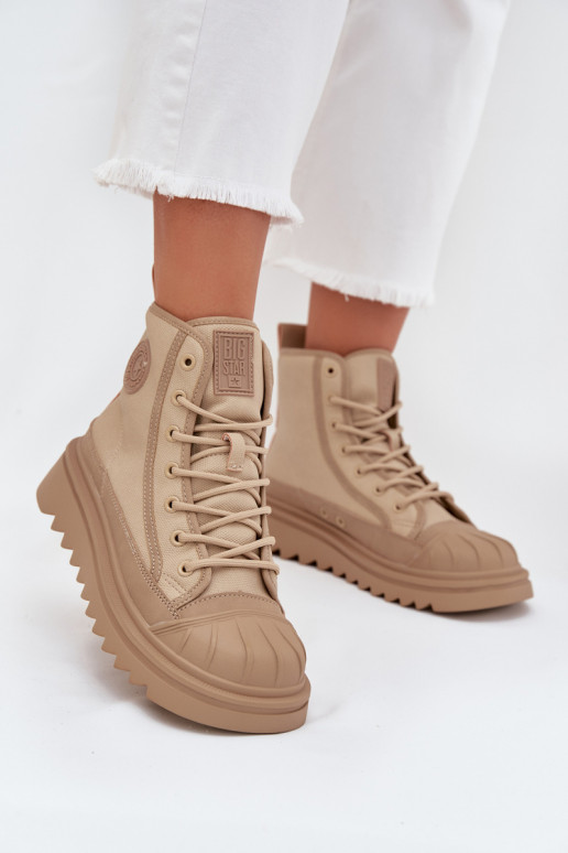 Freizeitschuhe mit Sohle Feminin sich Zuarm laufen Big Star OO274A356 Beige