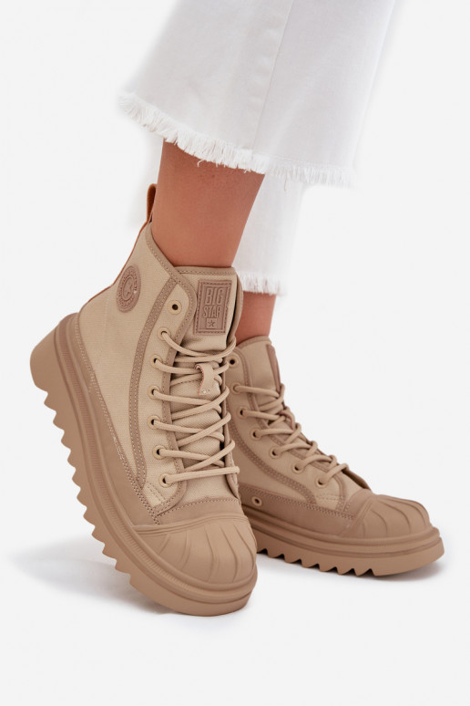 vrijetijdsschoenen met laarzen Dames opInarmen Big Star OO274A356 beige