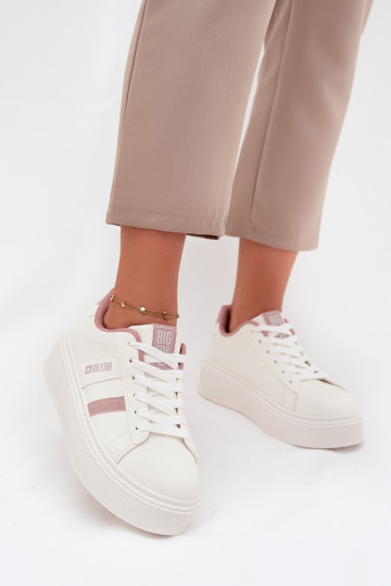 Baskets pour femmes couleur blanc style sneakers avec plateforme Big Star SS274346 2