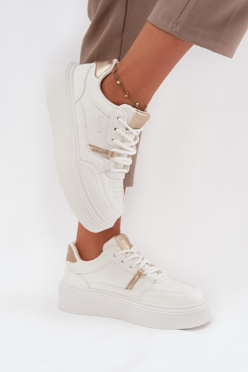 Féminin Chaussures modèle baskets avec une plateforme Big Star SS274359 couleur blanche