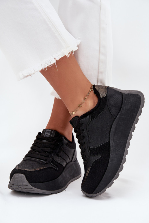 opInarmen Sneakers model schoenen Dames met platform Big Star SS274007 HI-POLY SYSTEM zInart