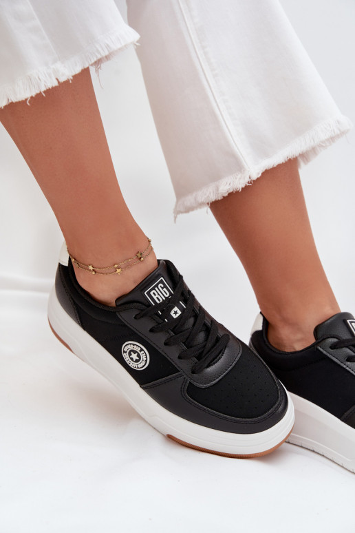 Chaussures modèle baskets Féminin avec une plateforme Big Star RR274573 HI-POLY SYSTEM couleur noire