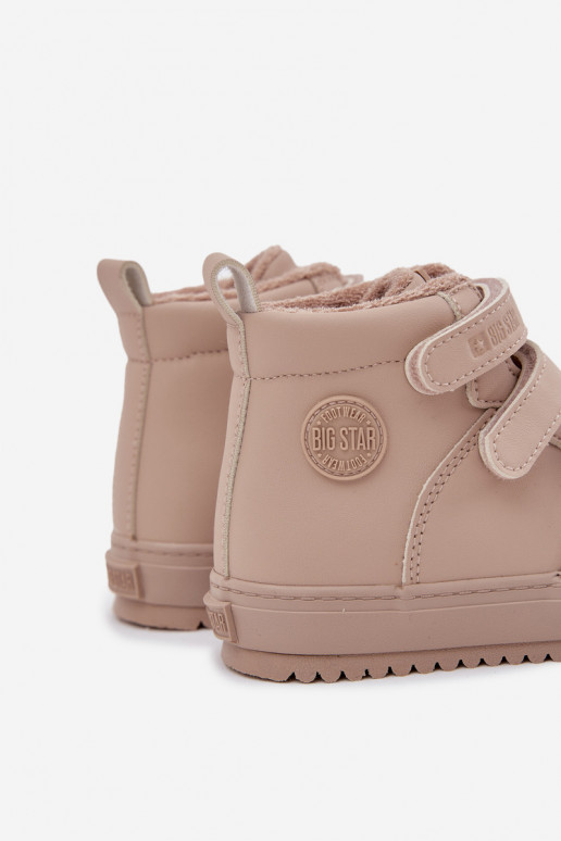 opInarmen Sneakers model laarzen Kinderen met zelfklevende bevestigingsmiddelen Big Star SS374072 beige