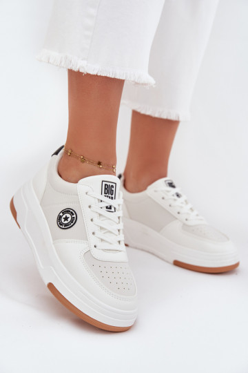 Sneakers Stilvollllschuhe Feminin mit einer Plattform Big Star RR274572 HI-POLY SYSTEM Zueiße Farbe 2