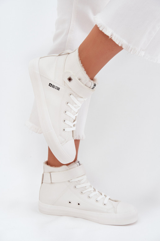 Peau réchauffer chaussures décontractées BIG STAR V274541FDANS couleur blanche