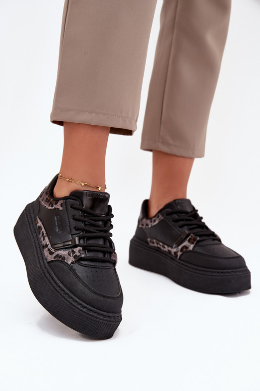 Dames Sneakers model schoenen met platform Big Star SS274358 met luipaardbontpatronen zInart Dames Sneakers model schoenen met platform Big Star SS274358 met luipaardbontpatronen zInart