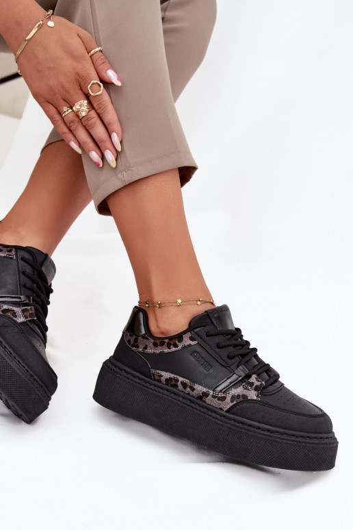 Dames Sneakers model schoenen met platform Big Star SS274358 met luipaardbontpatronen zInart Dames Sneakers model schoenen met platform Big Star SS274358 met luipaardbontpatronen zInart