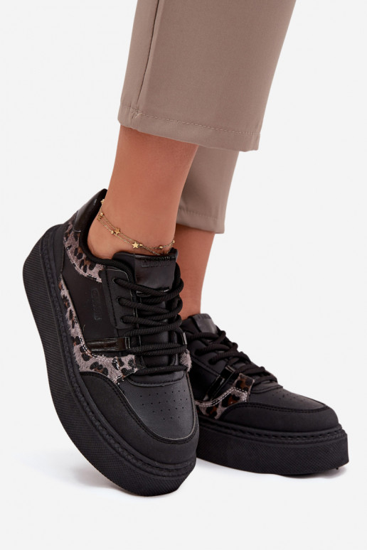 Dames Sneakers model schoenen met platform Big Star SS274358 met luipaardbontpatronen zInart Dames Sneakers model schoenen met platform Big Star SS274358 met luipaardbontpatronen zInart
