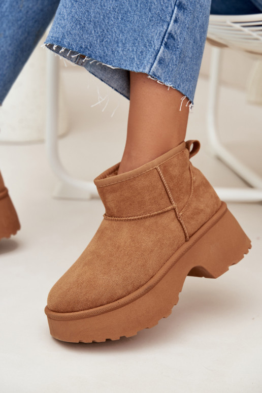 Schneestiefel Damentief Ein überzeugendes Stilvollll sich Zuarm laufen mit Fell innen braune Farbe Es mussvelle