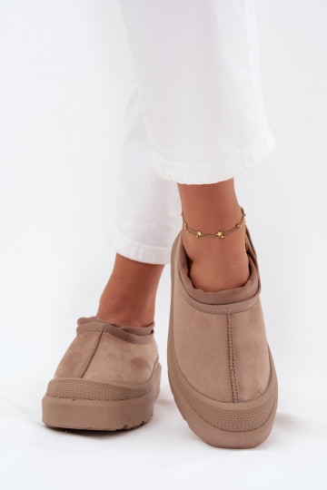 SneeuIn laarzen Dames met platform Met een laag bovenInerk beige Izamine
