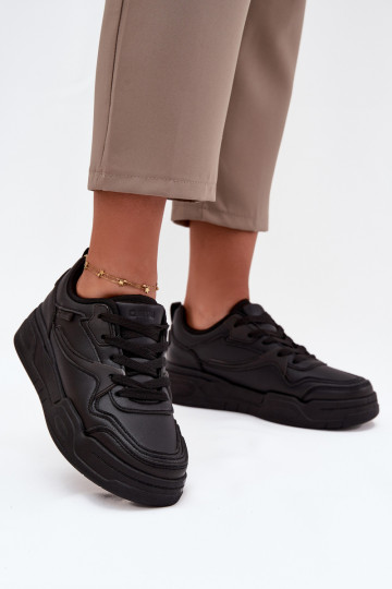 Baskets noires pour femmes modèle Sneakers avec plateforme Big Star SS274589 HI-POLY SYSTEM 2