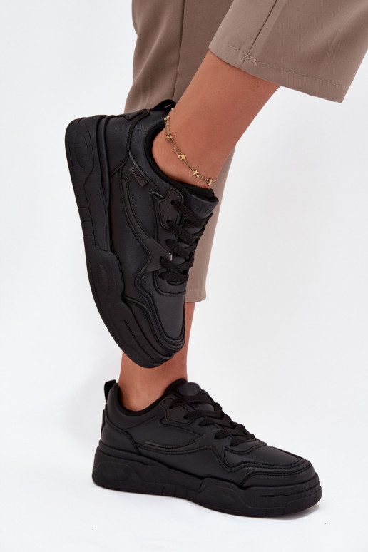 Chaussures modèle baskets Féminin avec une plateforme Big Star SS274589 HI-POLY SYSTEM couleur noire