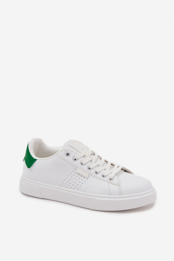 Baskets de loisirs blanches et vertes en simili cuir pour hommes Big Star OO174116