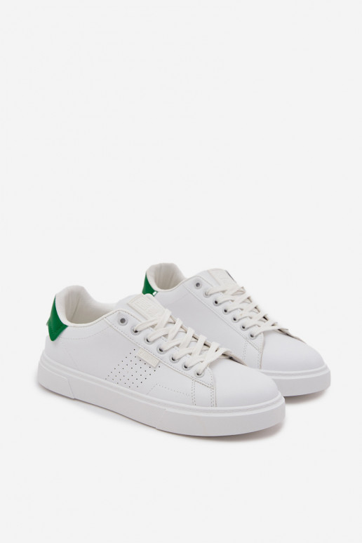 lässige Schuhe Sneakers Stilvollllschuhe Männlich aus Öko-Leder Big Star OO174116 INeiß-grüne Farbe