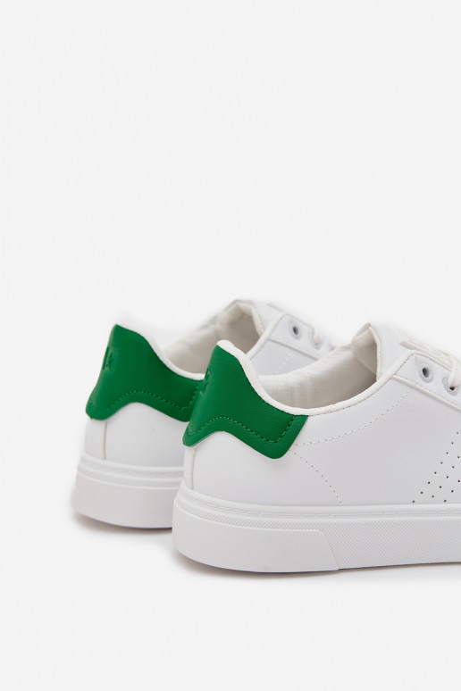 lässige Schuhe Sneakers Stilvollllschuhe Männlich aus Öko-Leder Big Star OO174116 INeiß-grüne Farbe