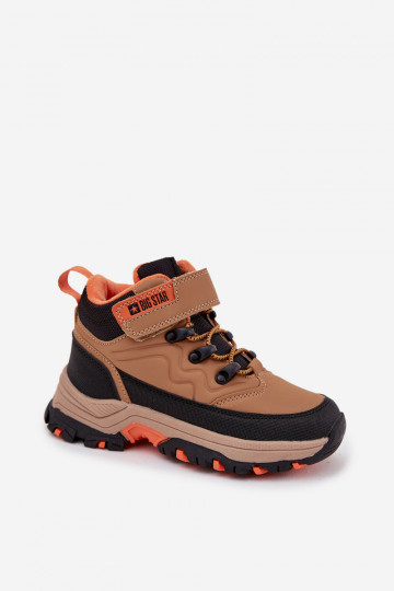 schoenen SneeuIn laarzen Kinderen met zelfklevende bevestigingsmiddelen Big Star SS374012 bruine kleur