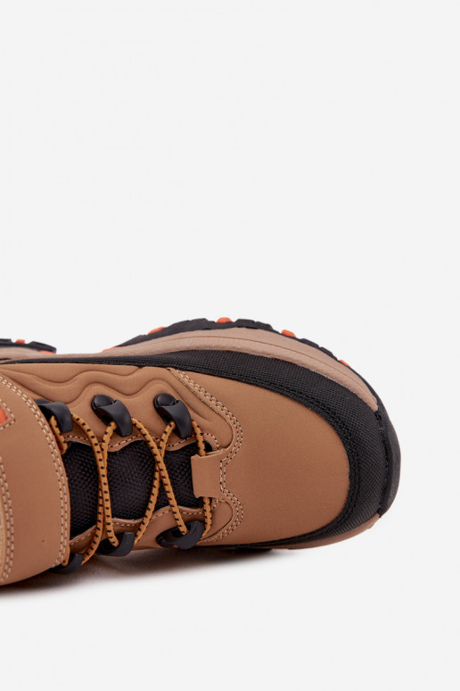 Schuhe Schneestiefel Kindisch mit Klebeverschlüssen Big Star SS374012 braune Farbe