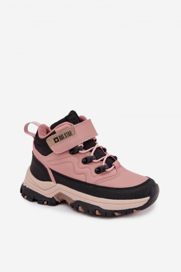 chaussures Bottes de neige Puéril avec attaches adhésives Big Star SS374011 couleur rose