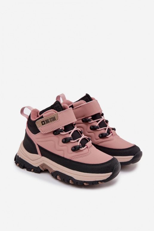 Schuhe Schneestiefel Kindisch mit Klebeverschlüssen Big Star SS374011 pinke Farbe Schuhe Schneestiefel Kindisch mit Klebeverschlüssen Big Star SS374011 pinke Farbe
