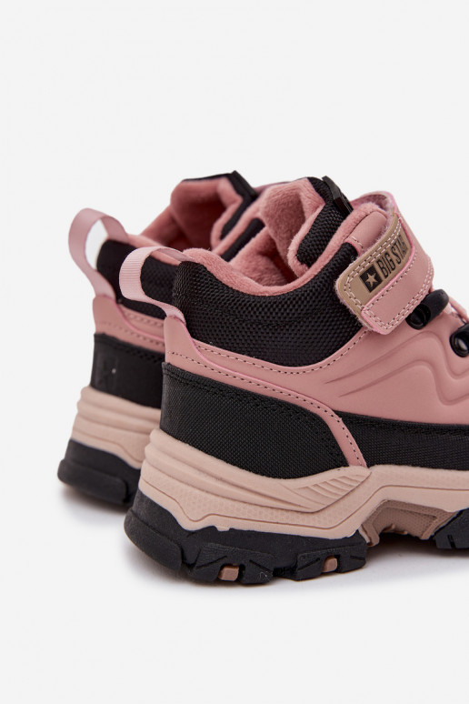 Schuhe Schneestiefel Kindisch mit Klebeverschlüssen Big Star SS374011 pinke Farbe Schuhe Schneestiefel Kindisch mit Klebeverschlüssen Big Star SS374011 pinke Farbe