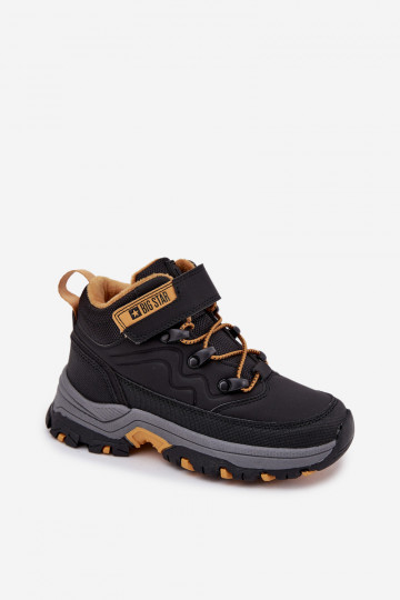 Schuhe Schneestiefel Kindisch mit Klebeverschlüssen Big Star SS374013 schZuarze Farbe