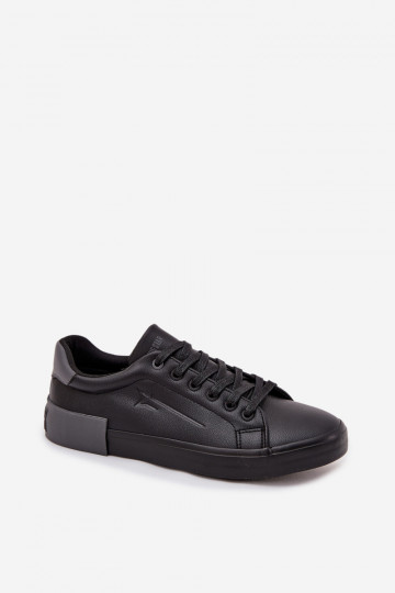 Baskets de loisirs pour hommes en simili cuir "Big Star OO174019" couleur noire