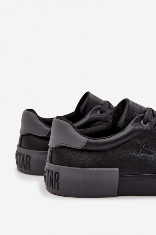 Männlich lässige Schuhe Eko Haut Big Star OO174019 schZuarze Farbe